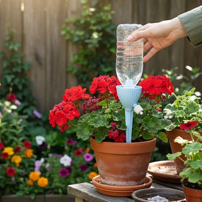 Arrosage goutte à goutte-pots
