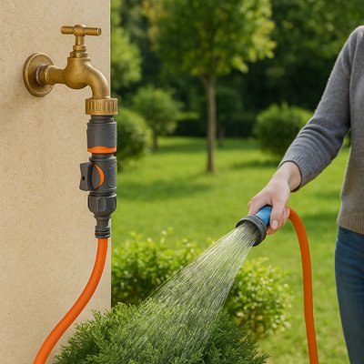 raccord-tuyau-arrosage-mur